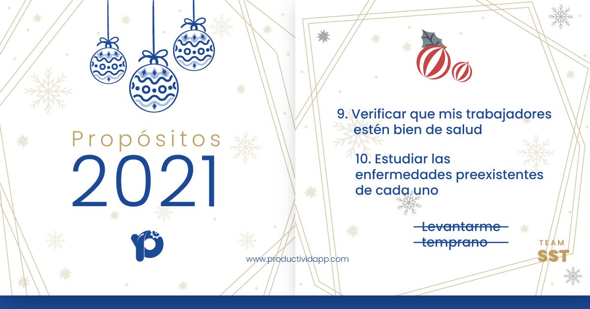 24 Propósitos para 2021 en SG-SST